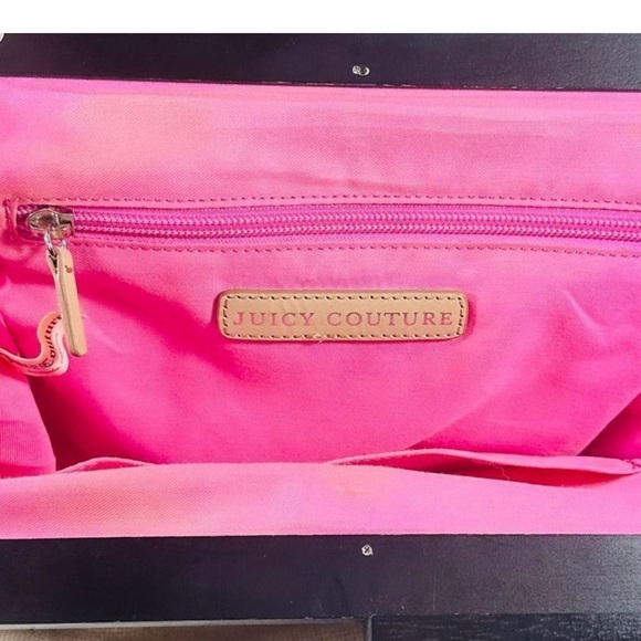 Juicy Couture Crossbody Hessian Canvas Wooden doctor bag with detachable strap - Picture 12 of 13